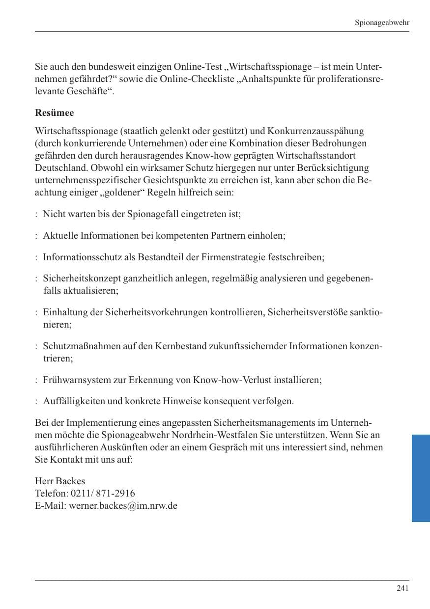 Seite 243 des Verfassungsschutzbericht 2005 Nordrhein-Westfalen