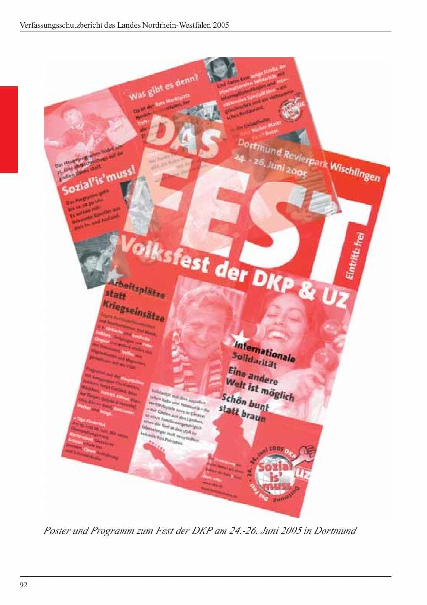 Seite 94 des Verfassungsschutzbericht 2005 Nordrhein-Westfalen