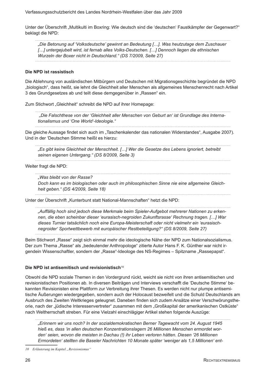 Seite 27 des Verfassungsschutzbericht 2009 Nordrhein-Westfalen