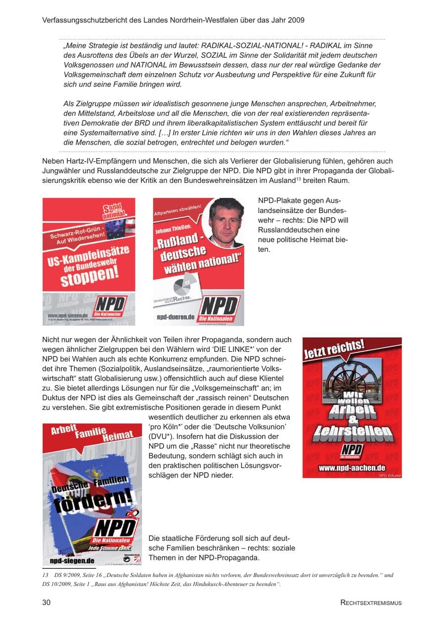 Seite 31 des Verfassungsschutzbericht 2009 Nordrhein-Westfalen