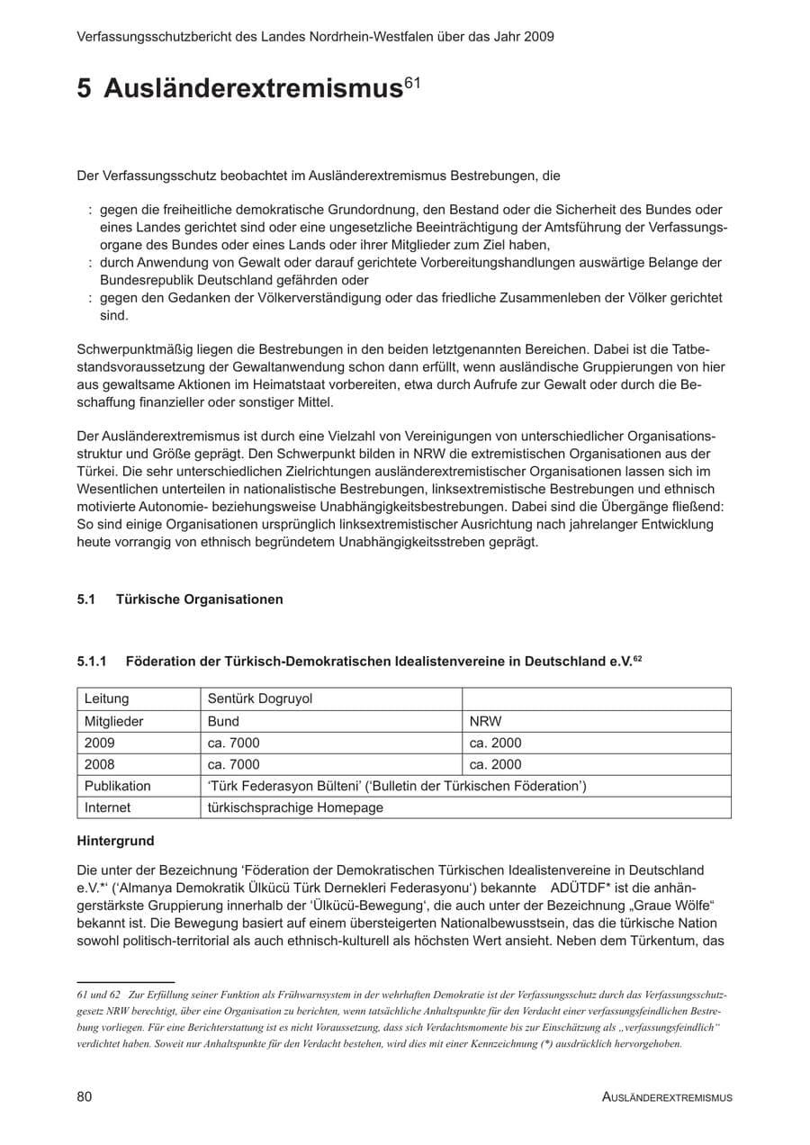 Seite 81 des Verfassungsschutzbericht 2009 Nordrhein-Westfalen