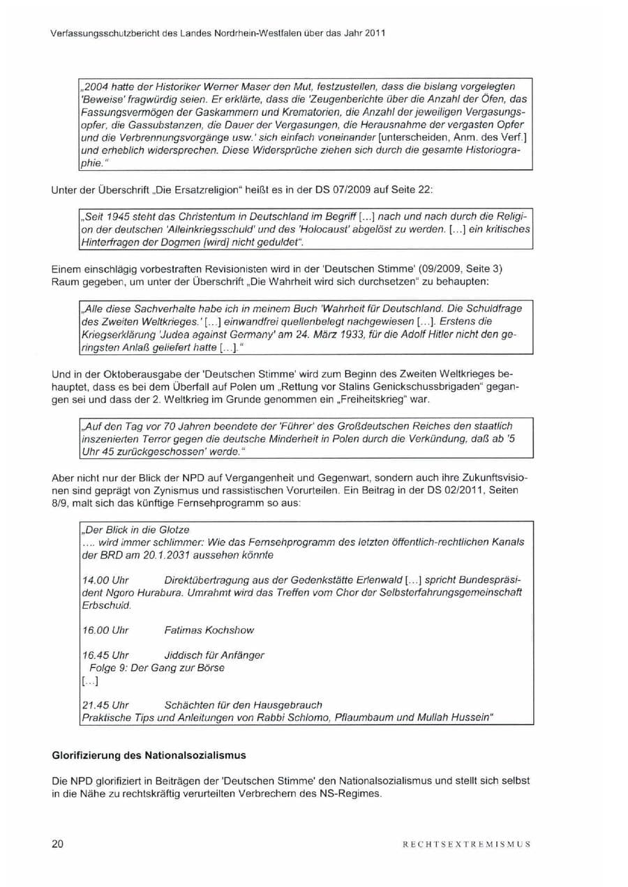Seite 24 des Verfassungsschutzbericht 2011 Nordrhein-Westfalen
