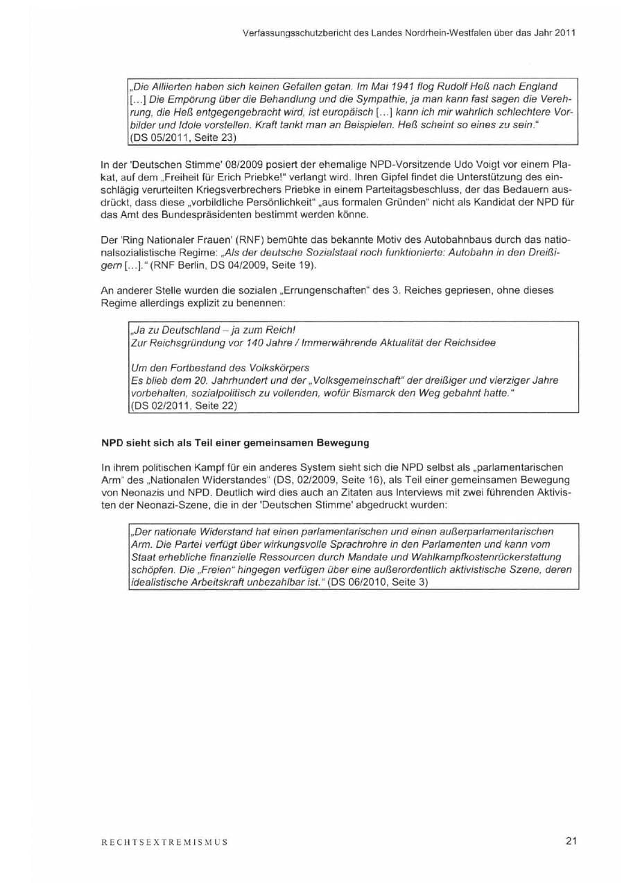 Seite 25 des Verfassungsschutzbericht 2011 Nordrhein-Westfalen