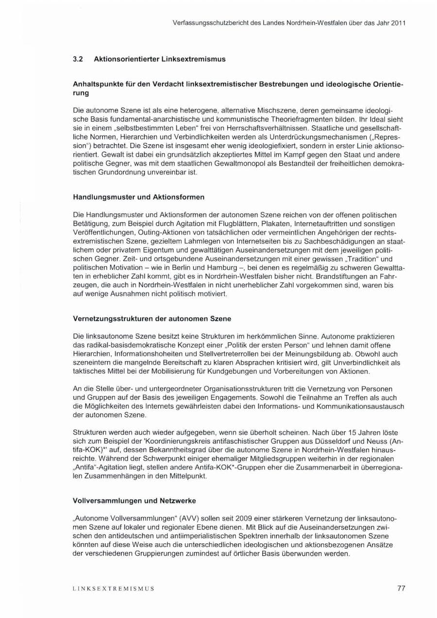 Seite 81 des Verfassungsschutzbericht 2011 Nordrhein-Westfalen