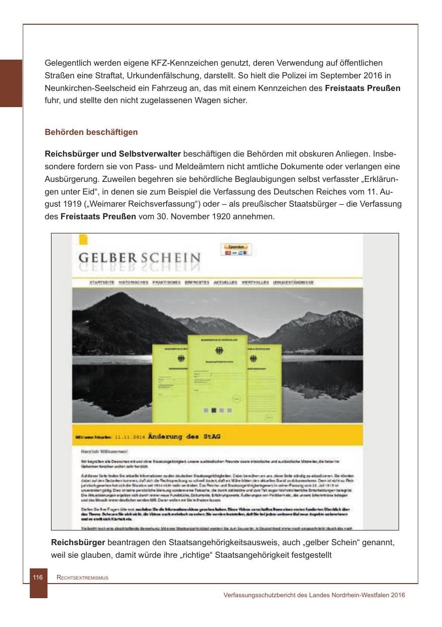 Seite 117 des Verfassungsschutzbericht 2016 Nordrhein-Westfalen