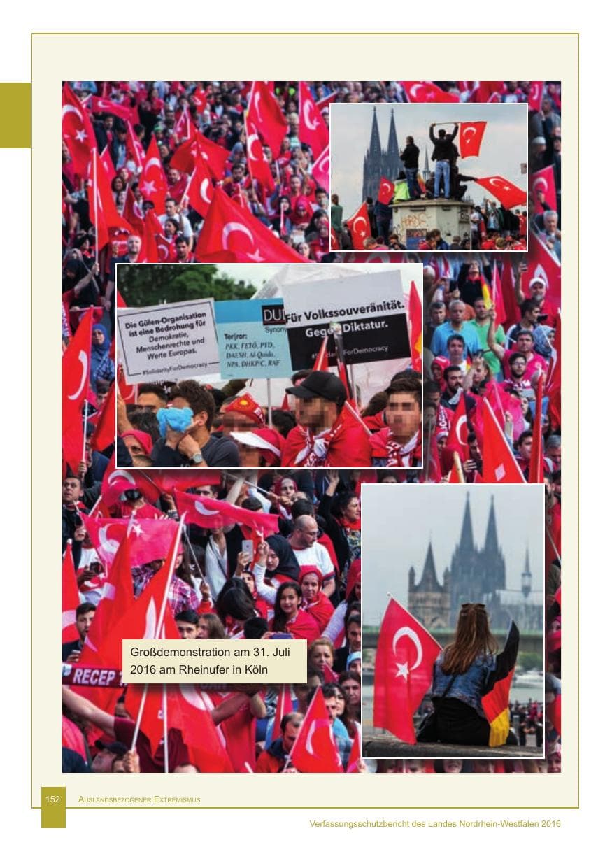 Seite 153 des Verfassungsschutzbericht 2016 Nordrhein-Westfalen
