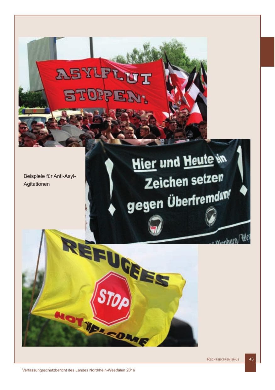 Seite 44 des Verfassungsschutzbericht 2016 Nordrhein-Westfalen