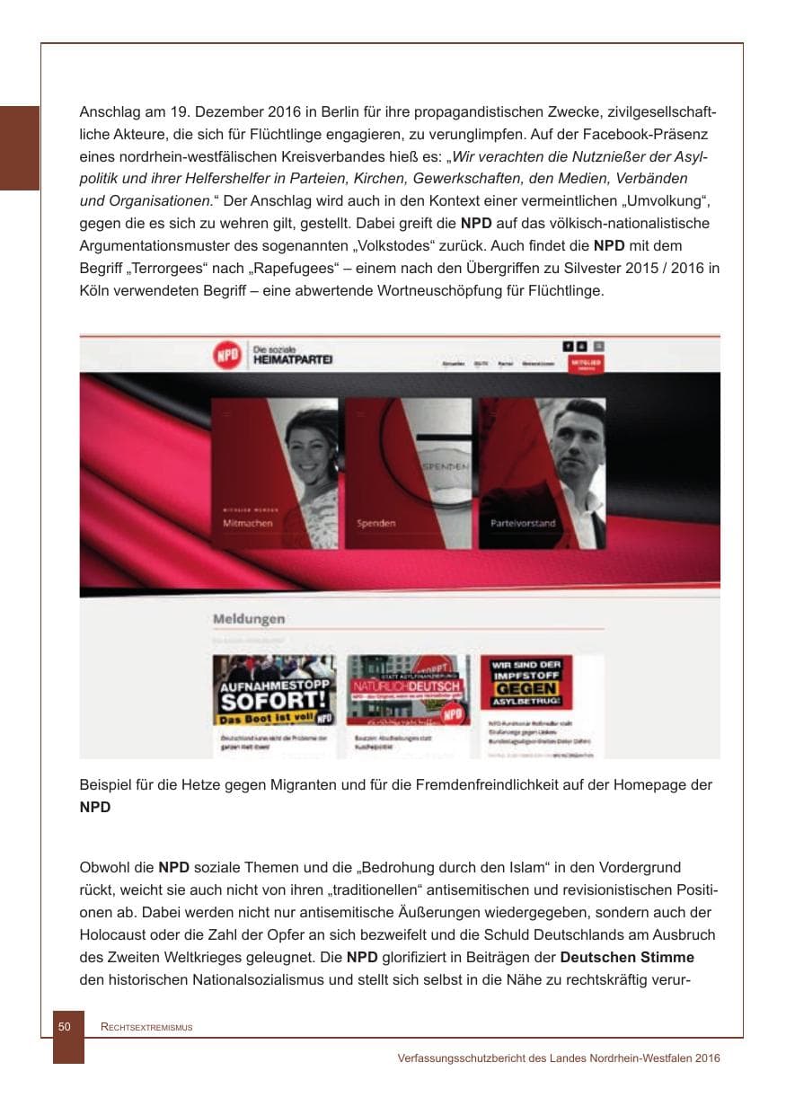 Seite 51 des Verfassungsschutzbericht 2016 Nordrhein-Westfalen