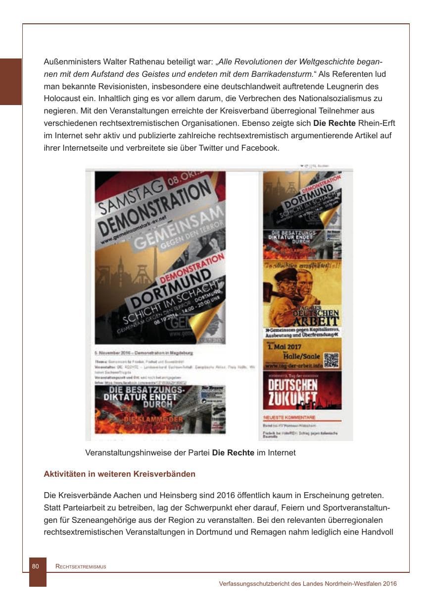 Seite 81 des Verfassungsschutzbericht 2016 Nordrhein-Westfalen