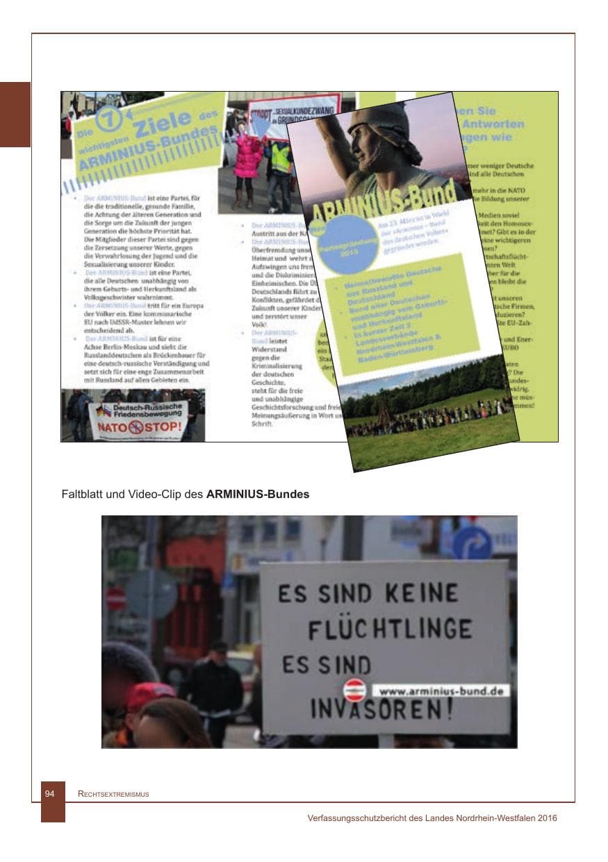 Seite 95 des Verfassungsschutzbericht 2016 Nordrhein-Westfalen