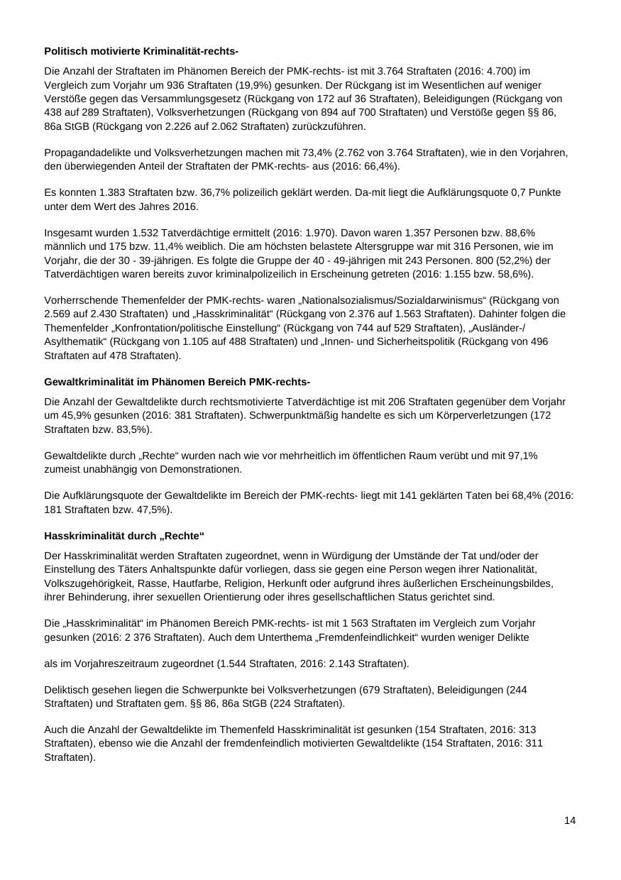 Seite 15 des Verfassungsschutzbericht 2017 Nordrhein-Westfalen
