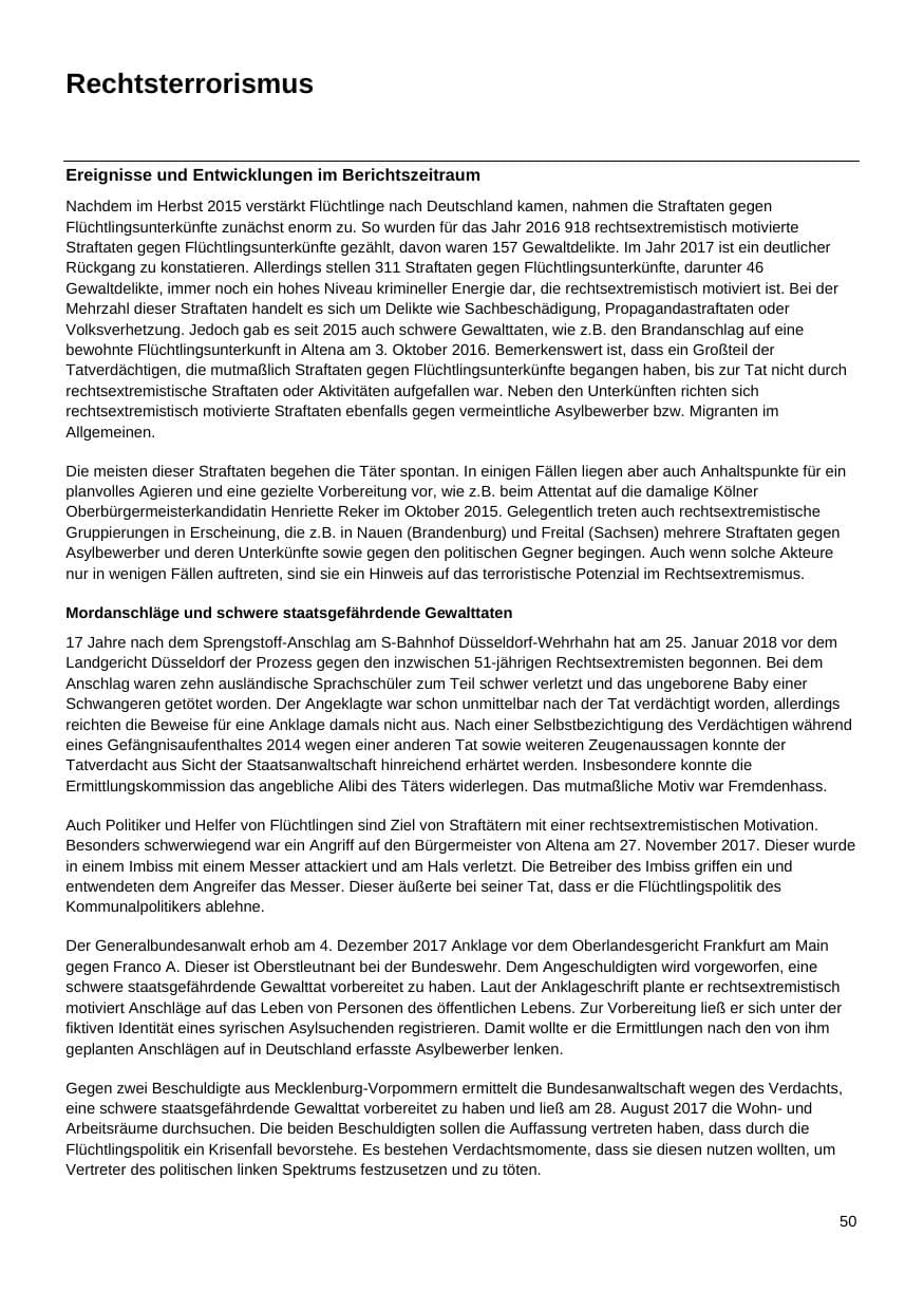 Seite 51 des Verfassungsschutzbericht 2017 Nordrhein-Westfalen