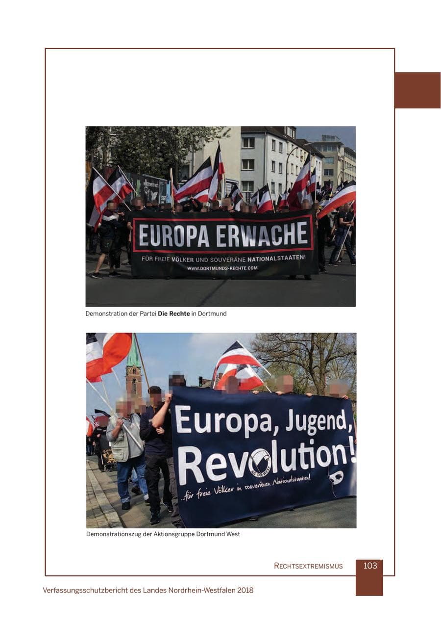Seite 104 des Verfassungsschutzbericht 2018 Nordrhein-Westfalen