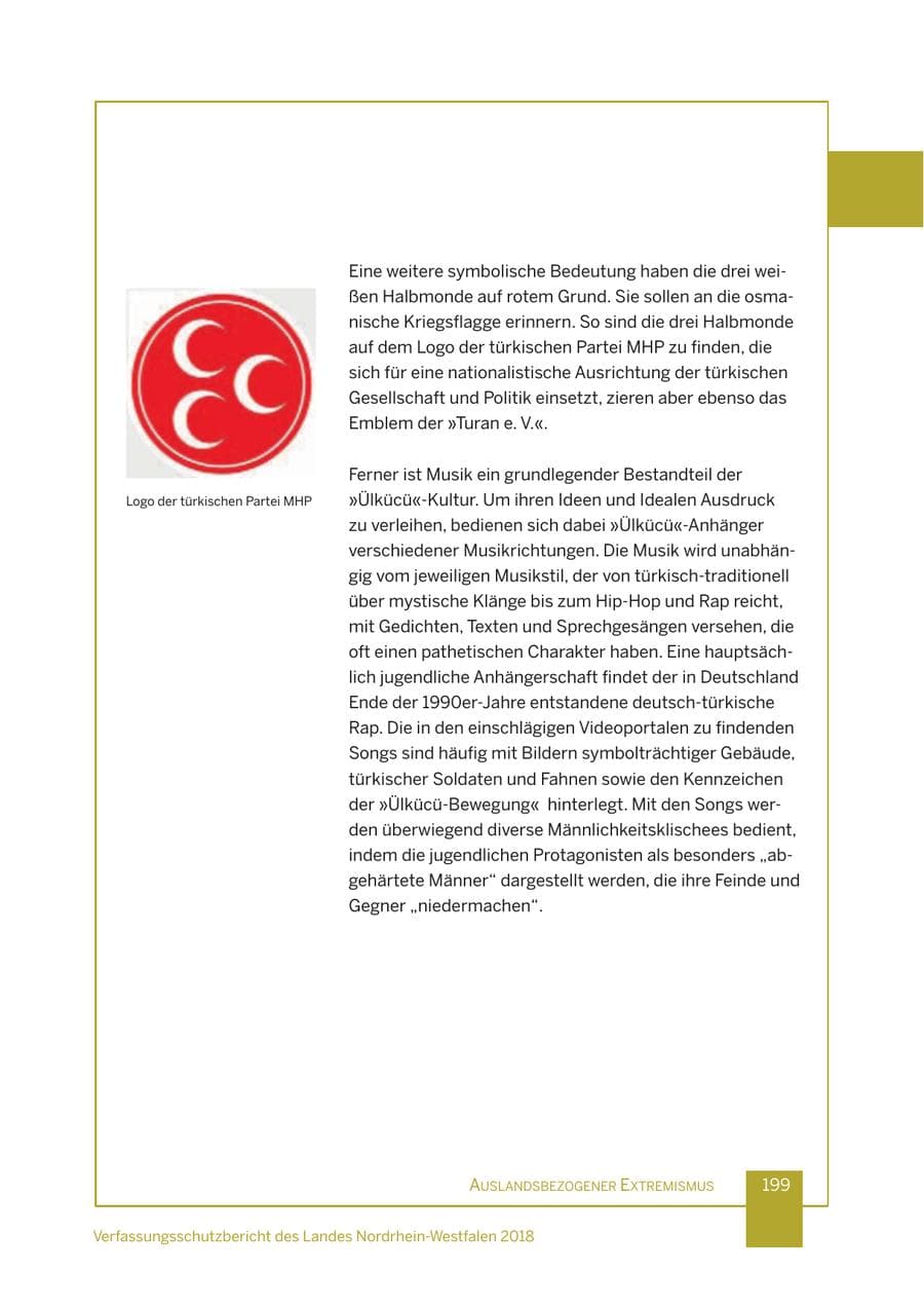 Seite 200 des Verfassungsschutzbericht 2018 Nordrhein-Westfalen