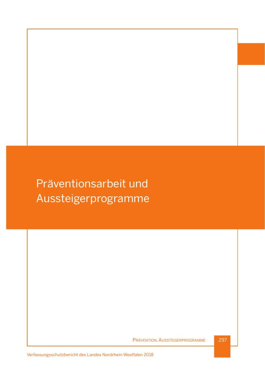 Seite 298 des Verfassungsschutzbericht 2018 Nordrhein-Westfalen