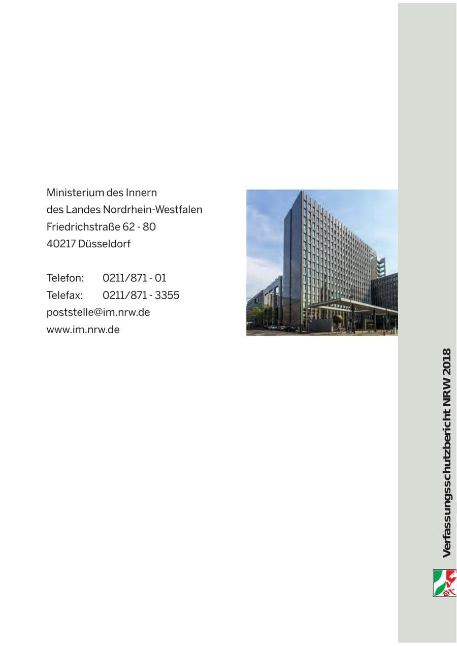 Seite 362 des Verfassungsschutzbericht 2018 Nordrhein-Westfalen