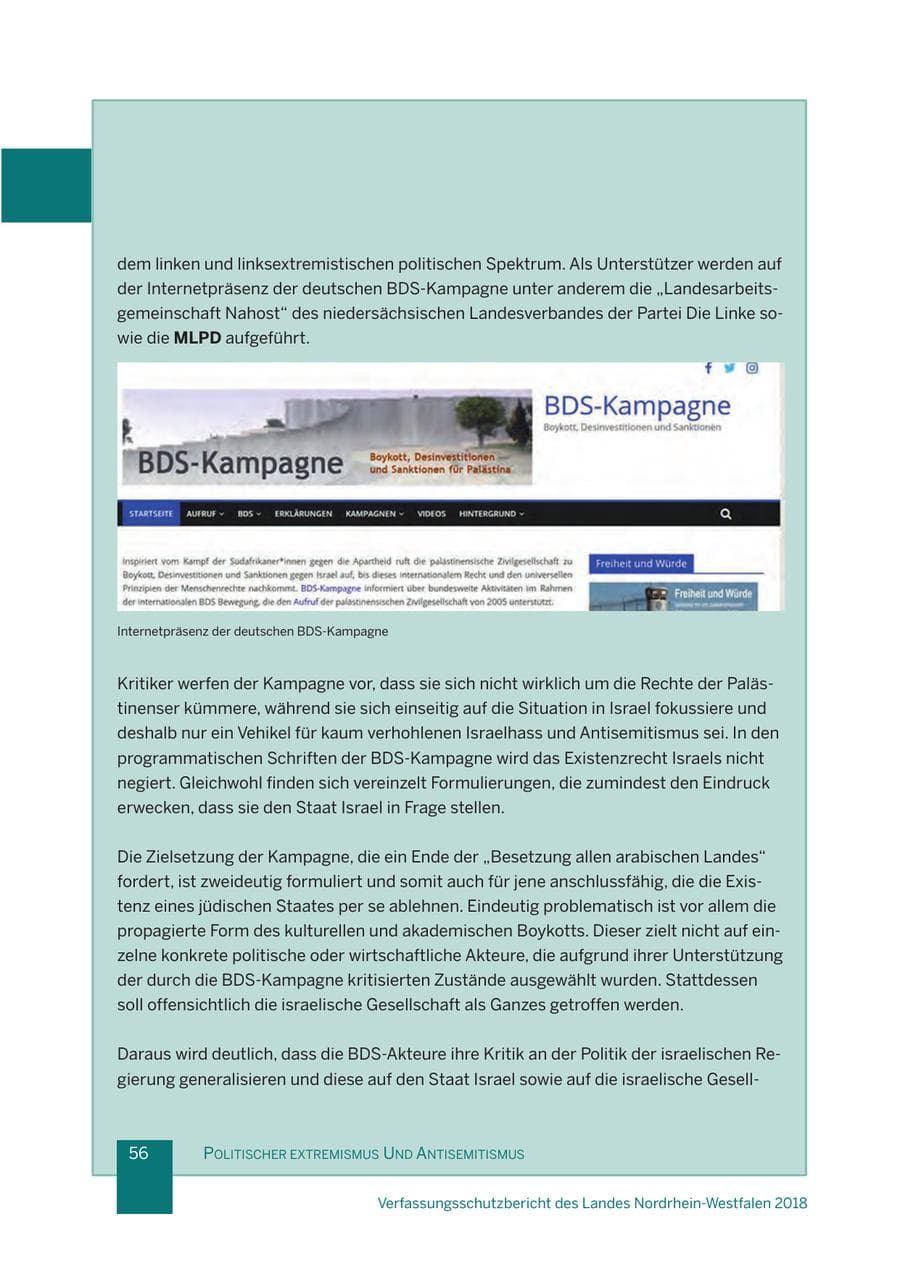Seite 57 des Verfassungsschutzbericht 2018 Nordrhein-Westfalen