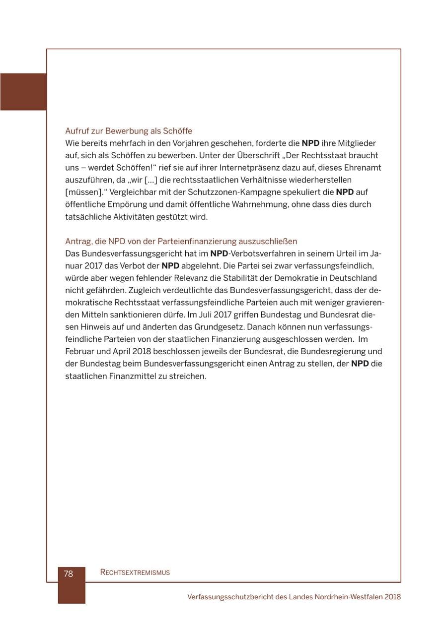 Seite 79 des Verfassungsschutzbericht 2018 Nordrhein-Westfalen