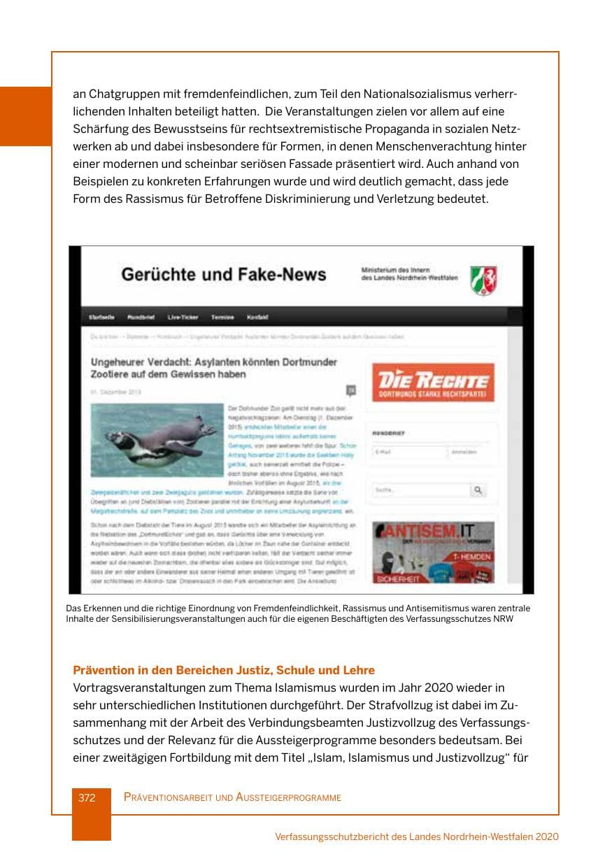 Seite 373 des Verfassungsschutzbericht 2020 Nordrhein-Westfalen