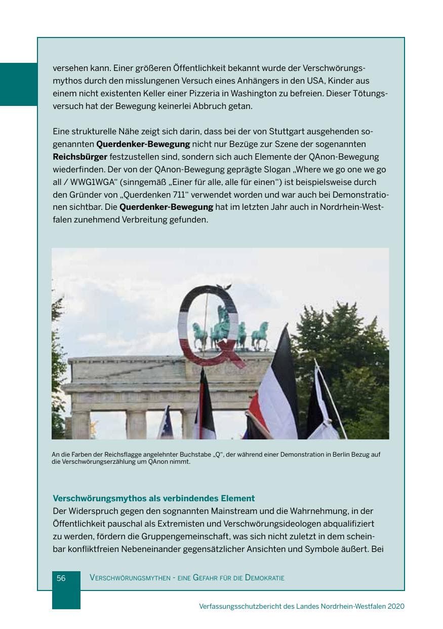 Seite 57 des Verfassungsschutzbericht 2020 Nordrhein-Westfalen
