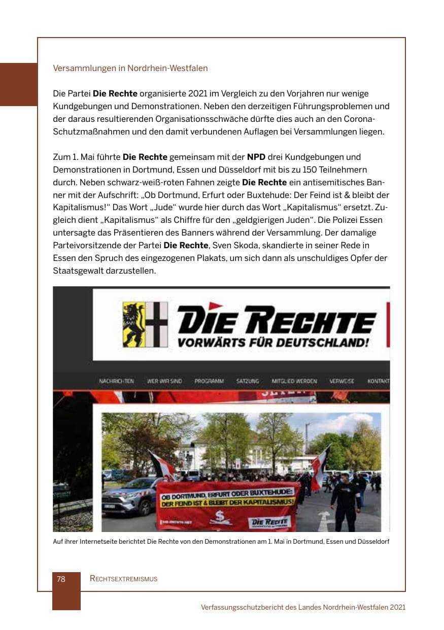 Seite 79 des Verfassungsschutzbericht 2021 Nordrhein-Westfalen