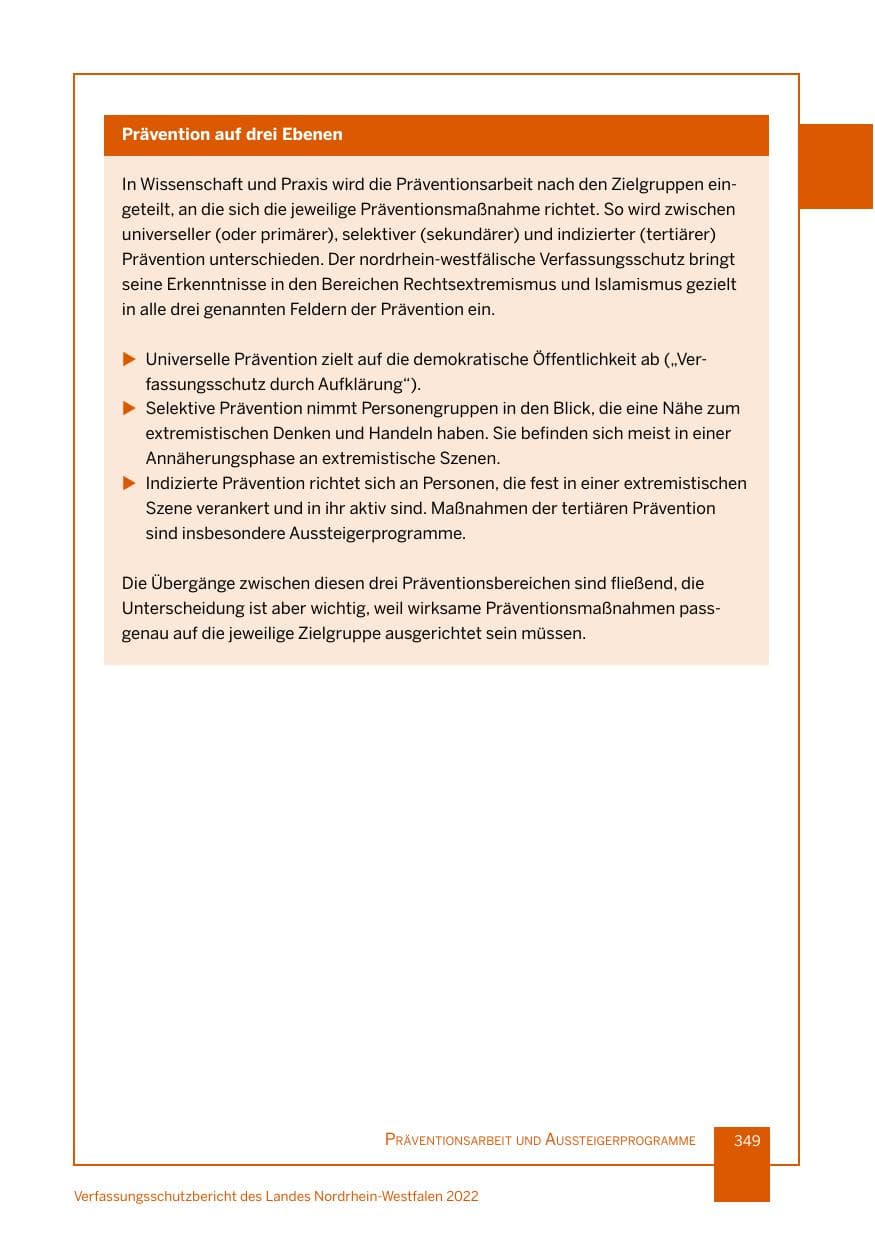 Seite 349 des Verfassungsschutzbericht 2022 Nordrhein-Westfalen