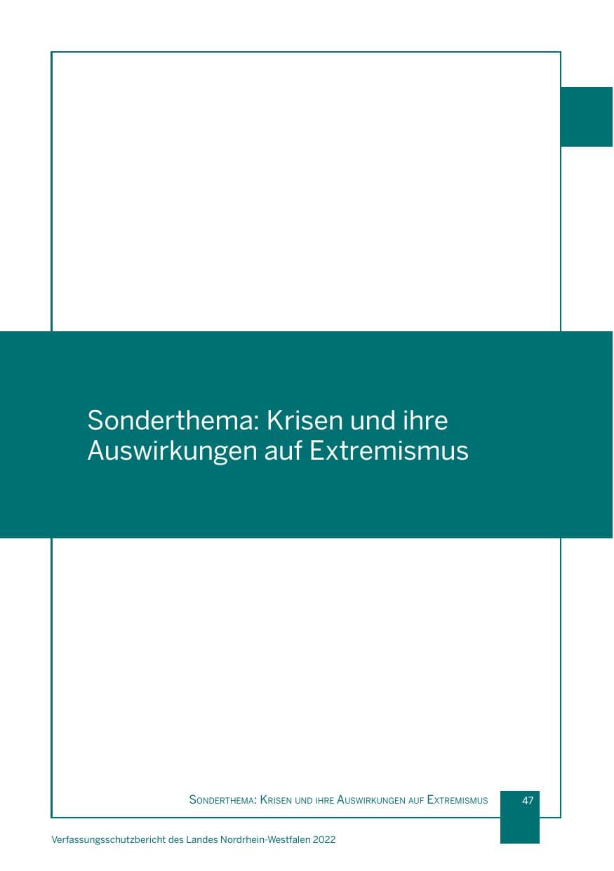 Seite 47 des Verfassungsschutzbericht 2022 Nordrhein-Westfalen