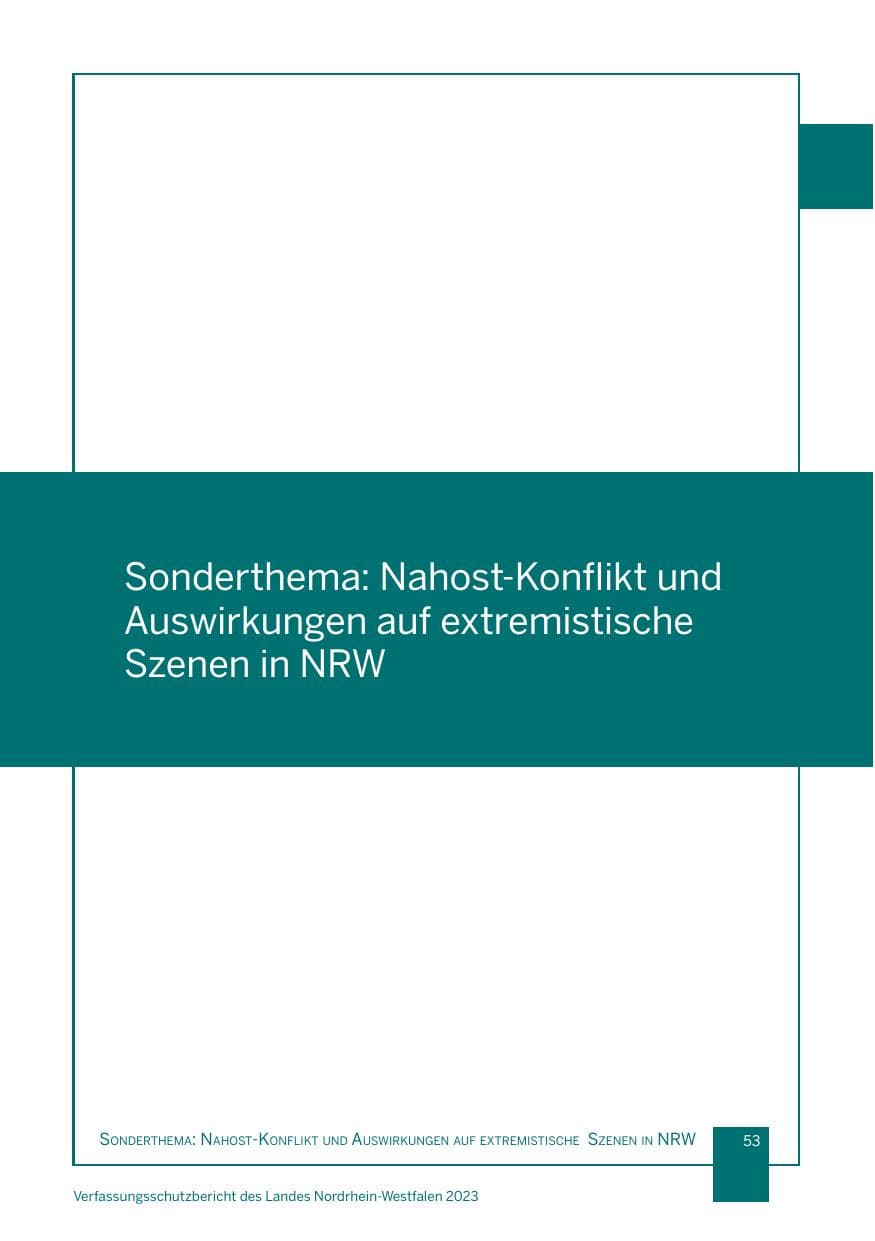 Seite 53 des Verfassungsschutzbericht 2023 Nordrhein-Westfalen