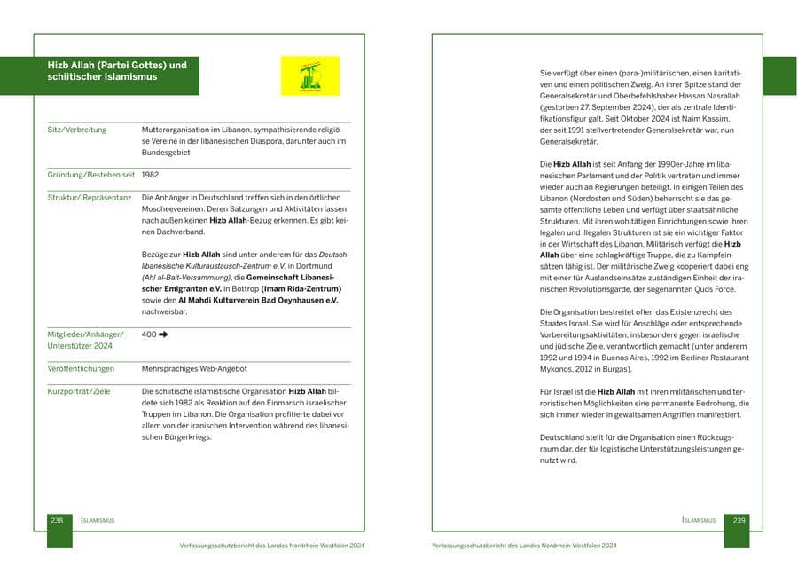 Seite 120 des Verfassungsschutzbericht 2024 Nordrhein-Westfalen