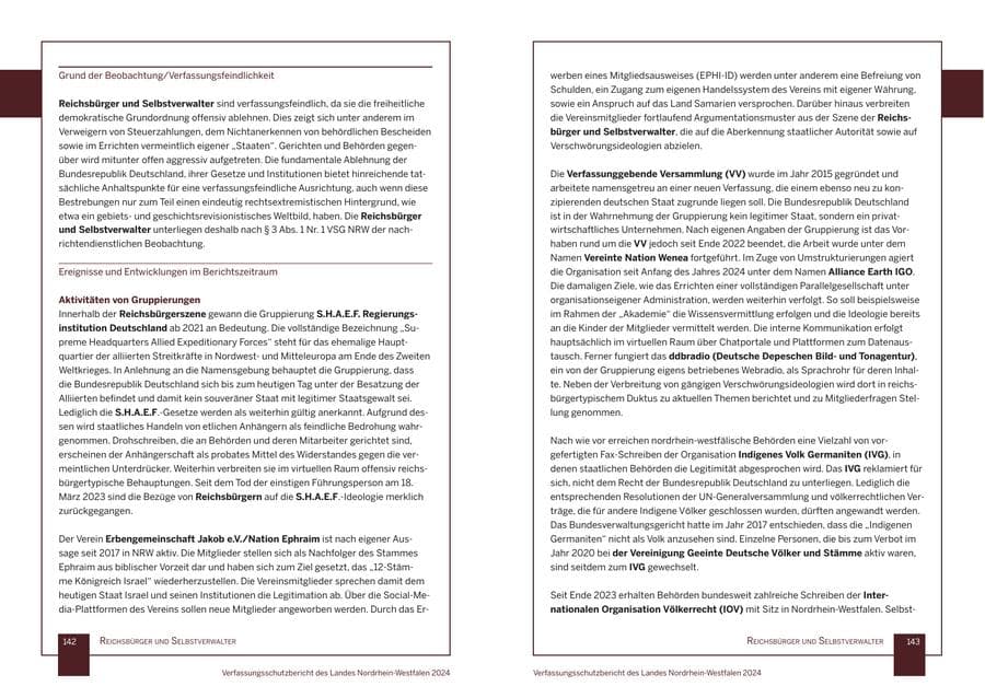 Seite 72 des Verfassungsschutzbericht 2024 Nordrhein-Westfalen