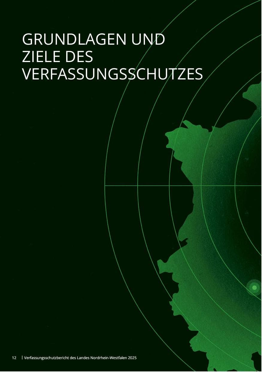 Seite 12 des Verfassungsschutzbericht 2025 Nordrhein-Westfalen