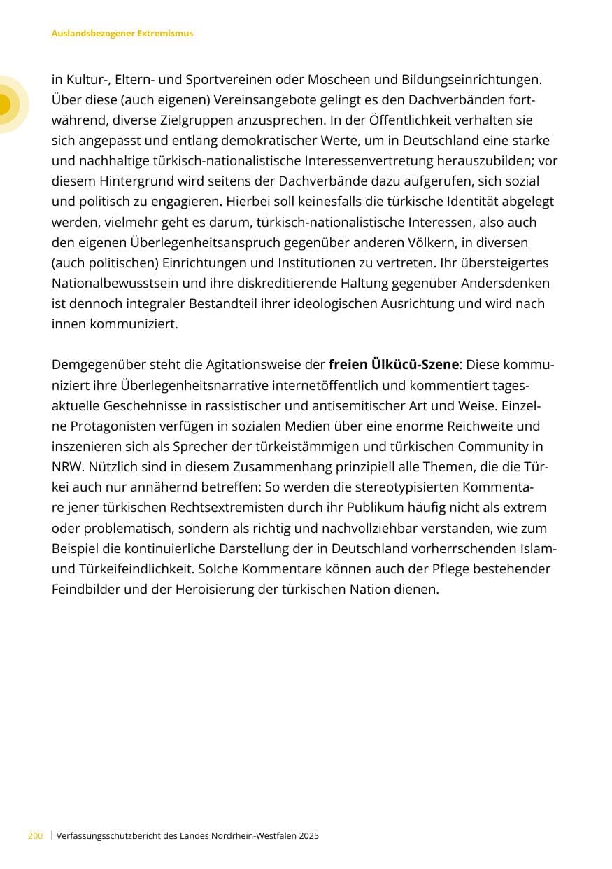 Seite 200 des Verfassungsschutzbericht 2025 Nordrhein-Westfalen