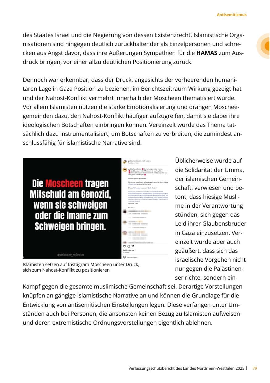 Seite 79 des Verfassungsschutzbericht 2025 Nordrhein-Westfalen
