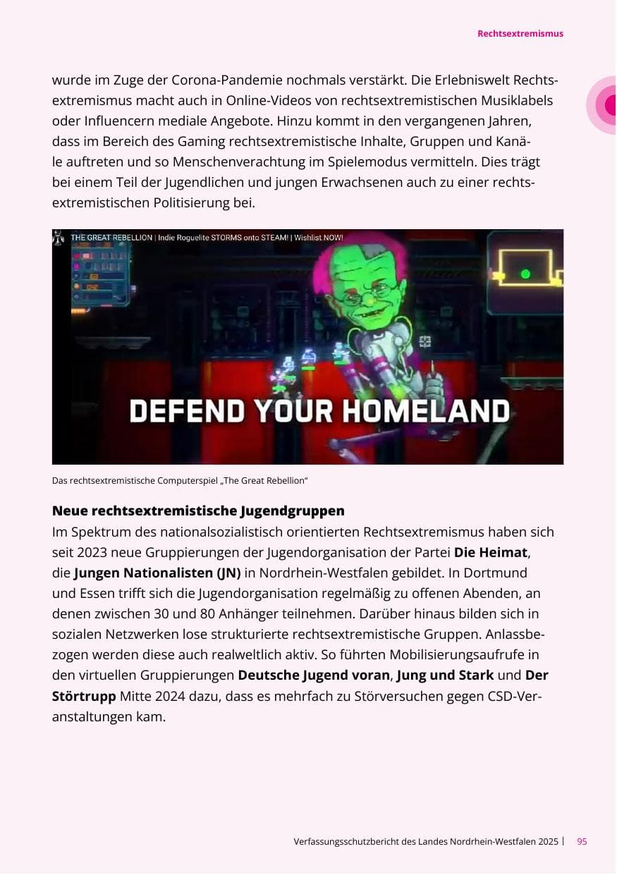 Seite 95 des Verfassungsschutzbericht 2025 Nordrhein-Westfalen