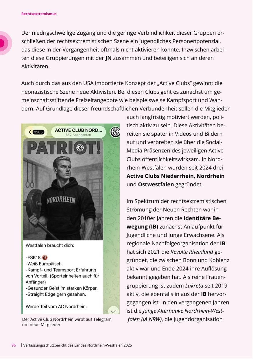 Seite 96 des Verfassungsschutzbericht 2025 Nordrhein-Westfalen