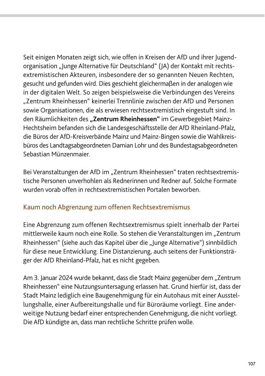 Seite 107 des Verfassungsschutzbericht 2023 Bund