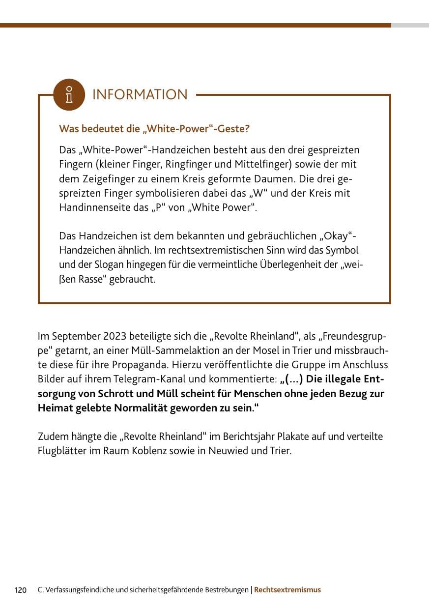 Seite 120 des Verfassungsschutzbericht 2023 Bund