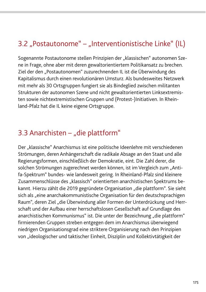 Seite 175 des Verfassungsschutzbericht 2023 Bund