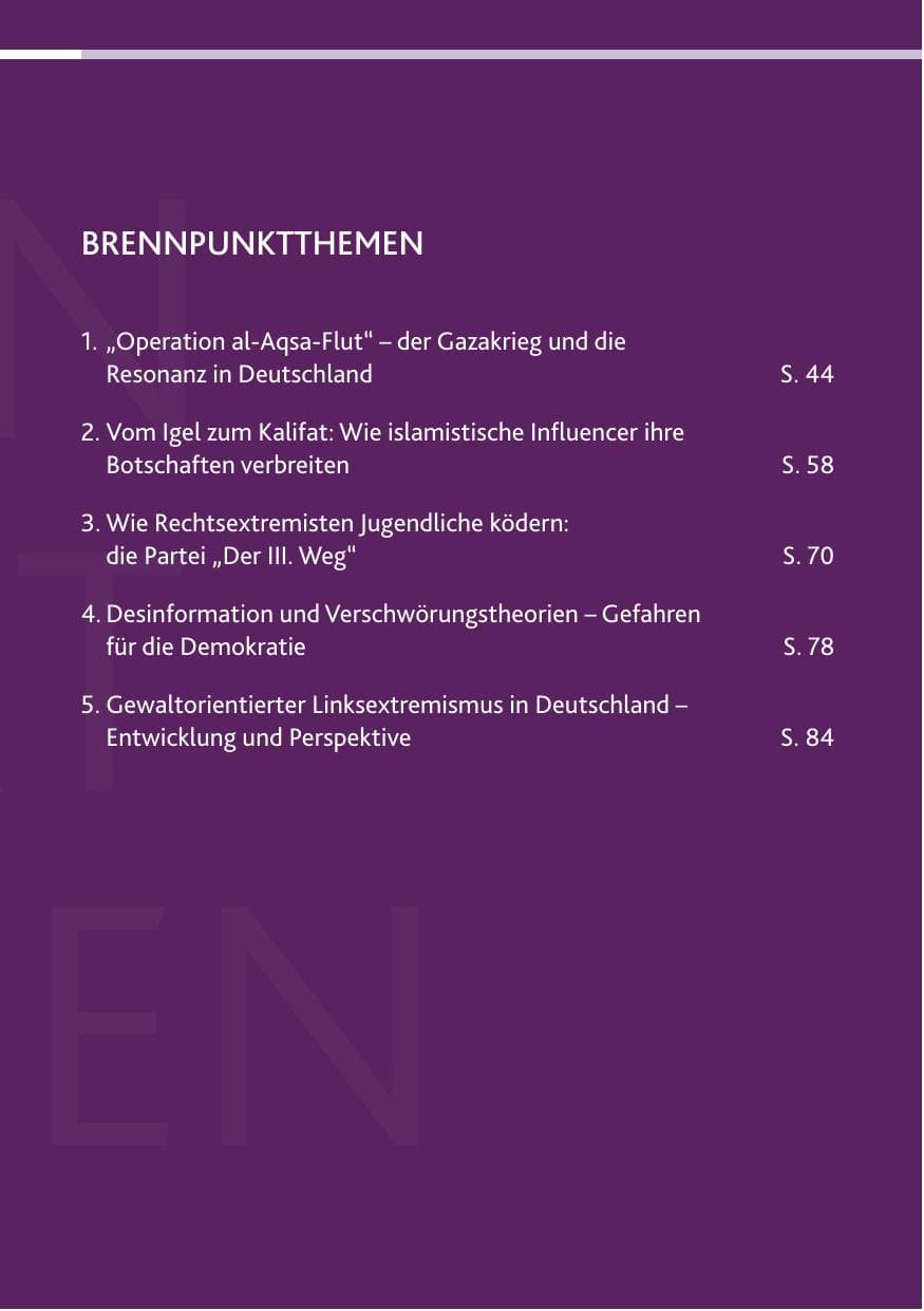 Seite 43 des Verfassungsschutzbericht 2023 Bund