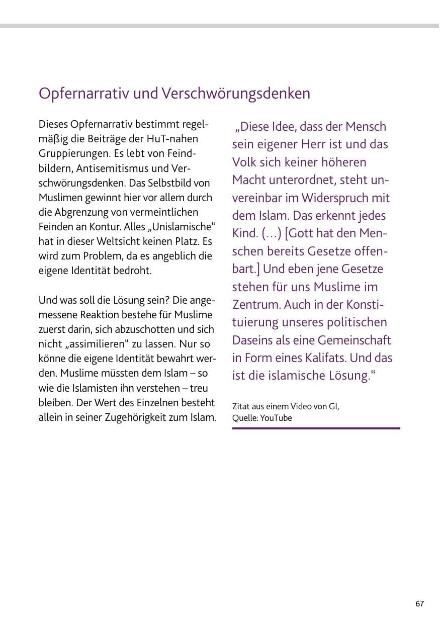 Seite 67 des Verfassungsschutzbericht 2023 Bund