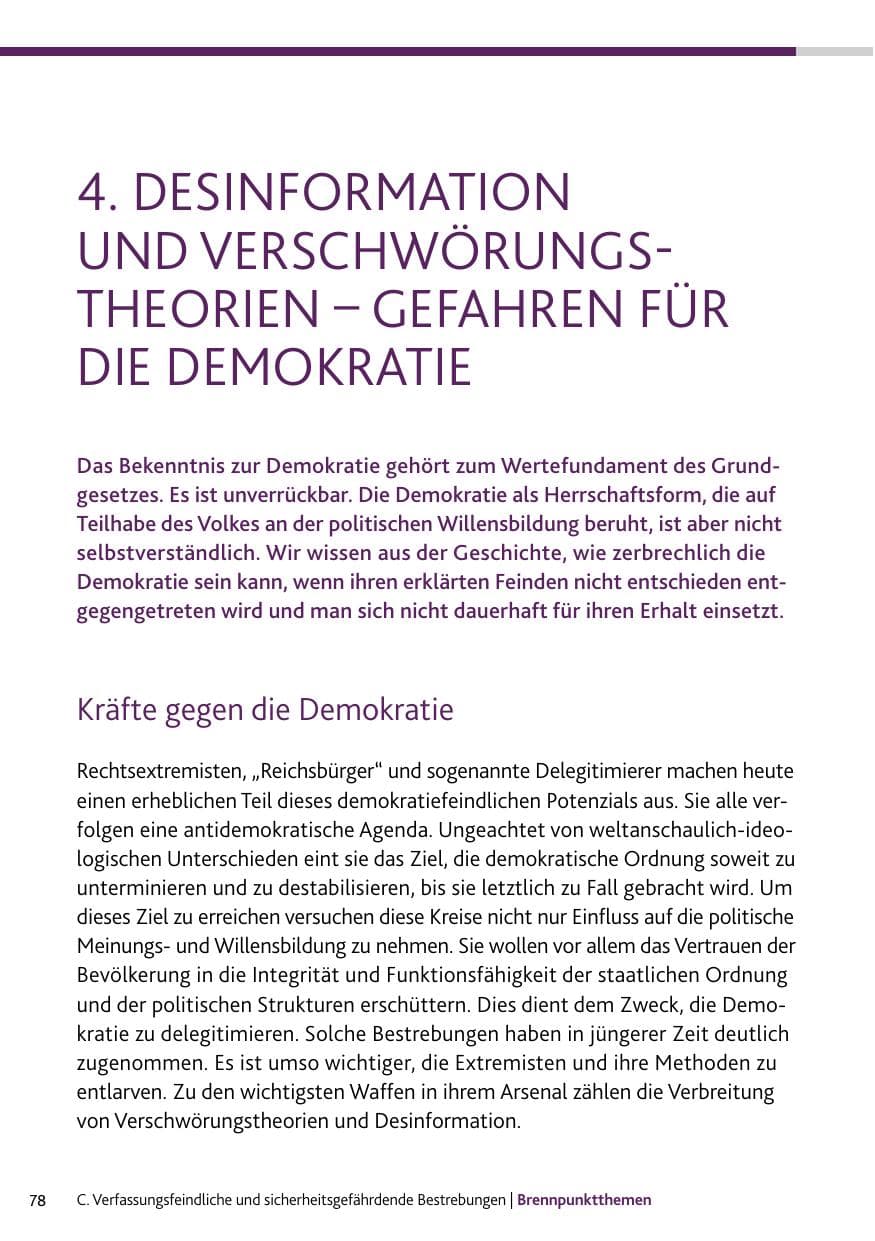 Seite 78 des Verfassungsschutzbericht 2023 Bund