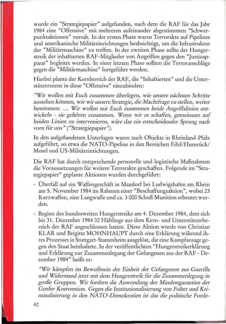 Seite 44 des Verfassungsschutzbericht 1984 Rheinland-Pfalz