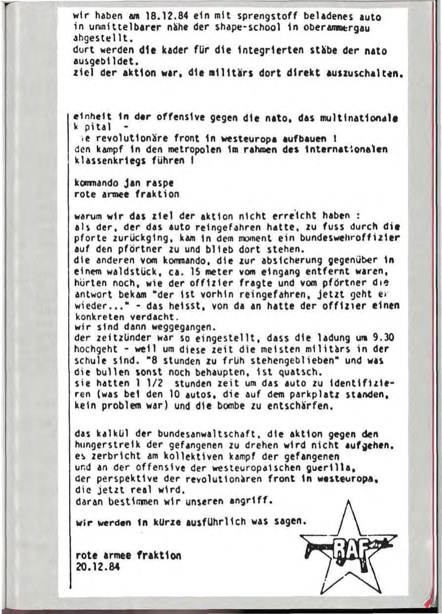 Seite 47 des Verfassungsschutzbericht 1984 Rheinland-Pfalz