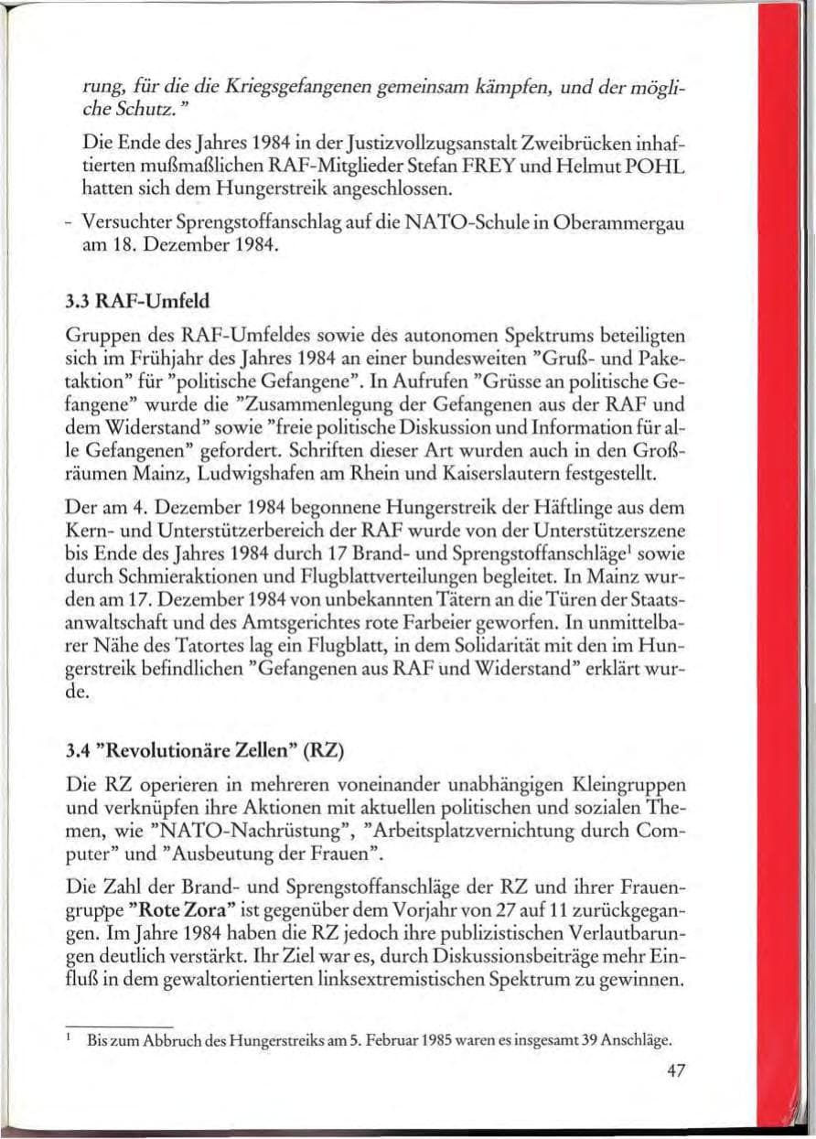 Seite 49 des Verfassungsschutzbericht 1984 Rheinland-Pfalz