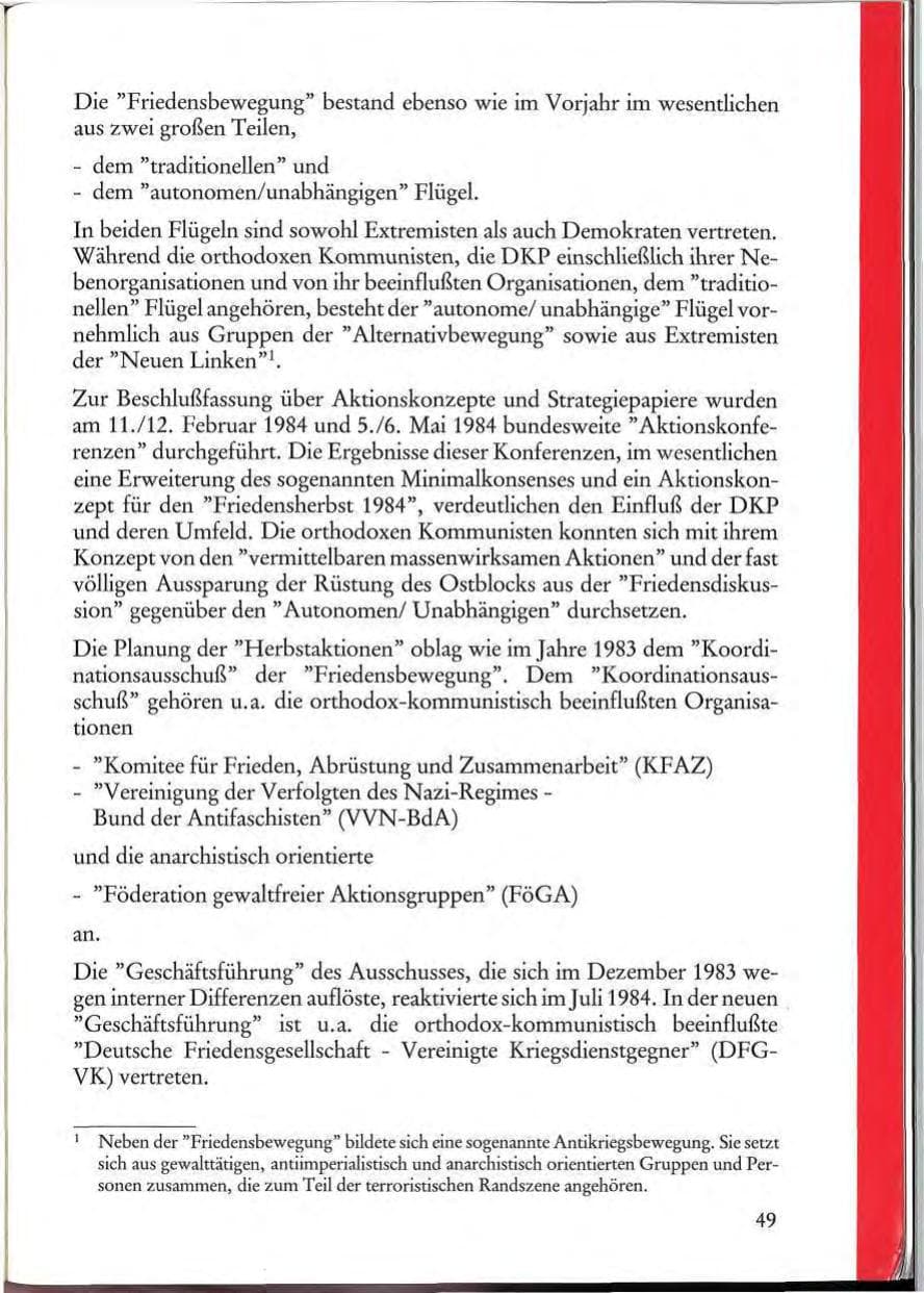 Seite 51 des Verfassungsschutzbericht 1984 Rheinland-Pfalz