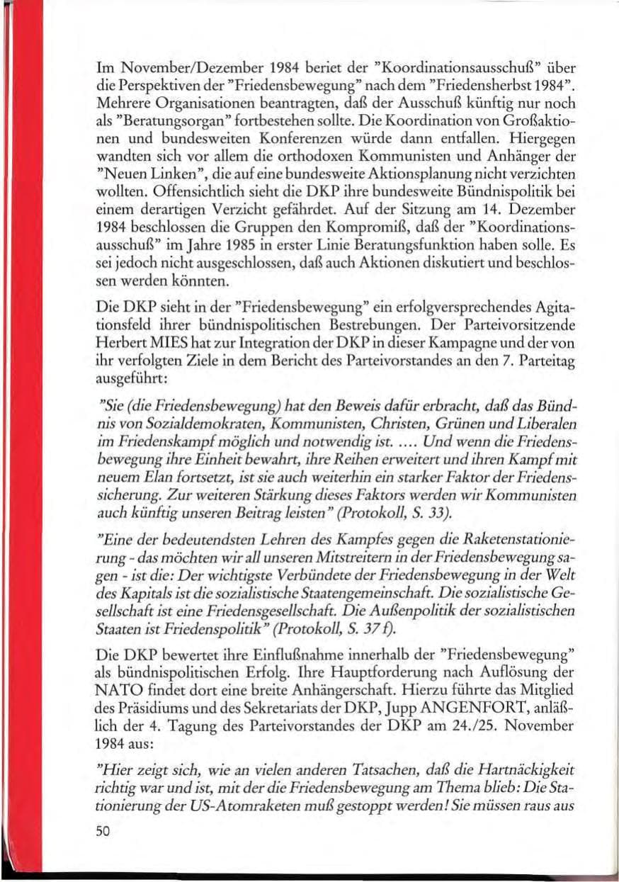 Seite 52 des Verfassungsschutzbericht 1984 Rheinland-Pfalz