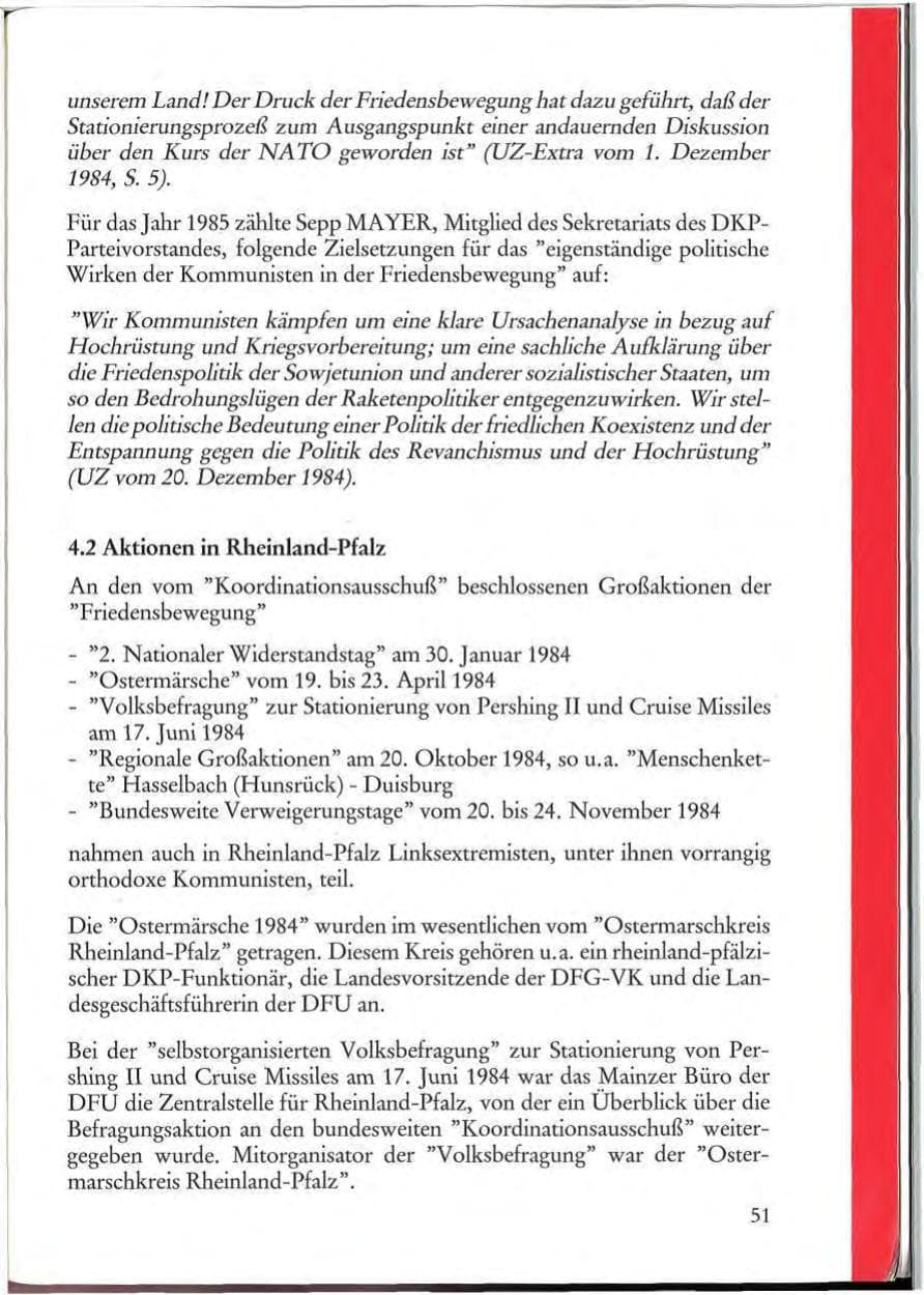 Seite 53 des Verfassungsschutzbericht 1984 Rheinland-Pfalz