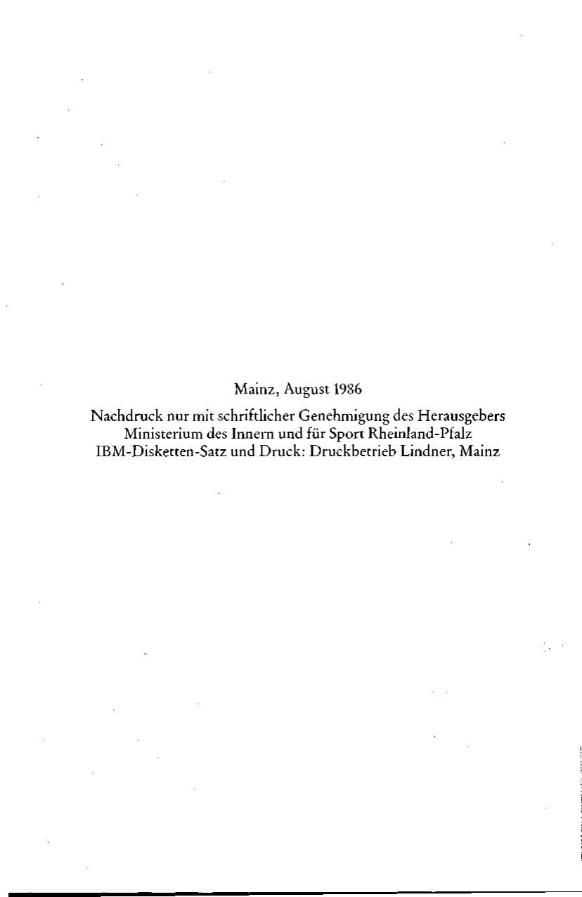 Seite 2 des Verfassungsschutzbericht 1985 Rheinland-Pfalz
