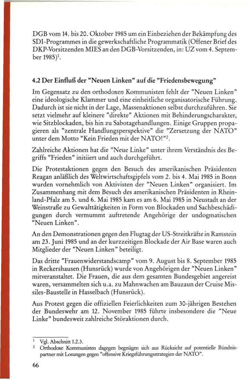 Seite 68 des Verfassungsschutzbericht 1985 Rheinland-Pfalz