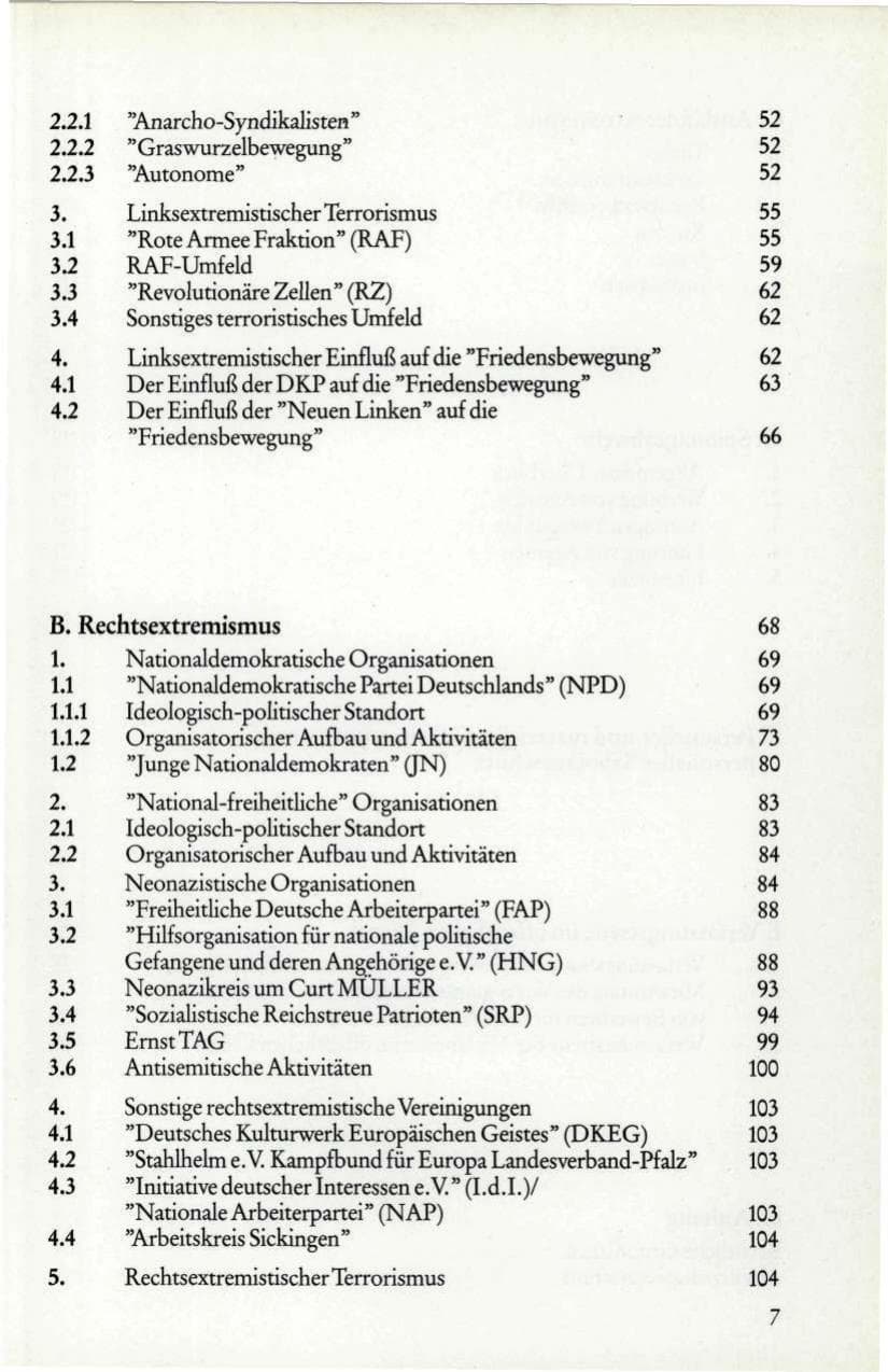Seite 9 des Verfassungsschutzbericht 1985 Rheinland-Pfalz